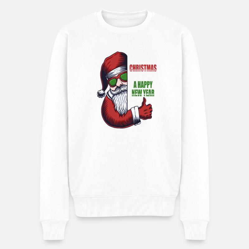 Santa - Männer Premium Bio Pullover - Weiß