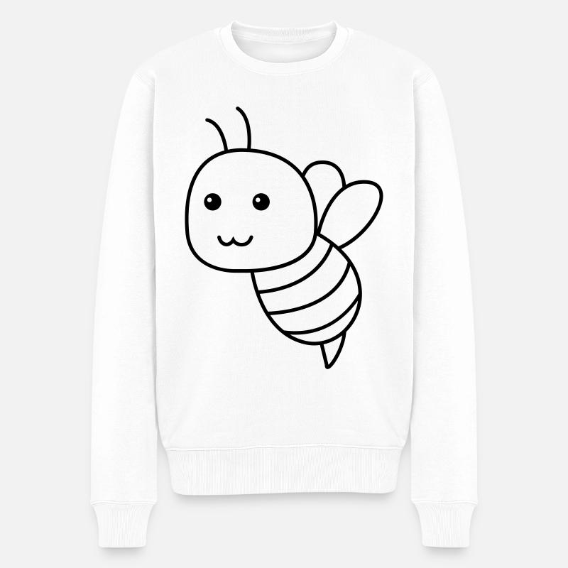 Abeille Bande dessinée Animal - Pull Premium bio Homme - blanc