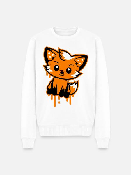 Fuchs Comic - Männer Premium Bio Pullover - Weiß