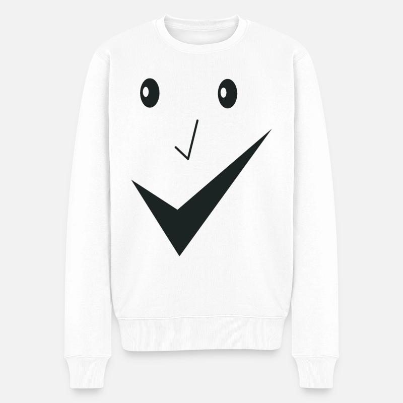 Beau sourire - Beau visage E03. - Pull Premium bio Homme - blanc