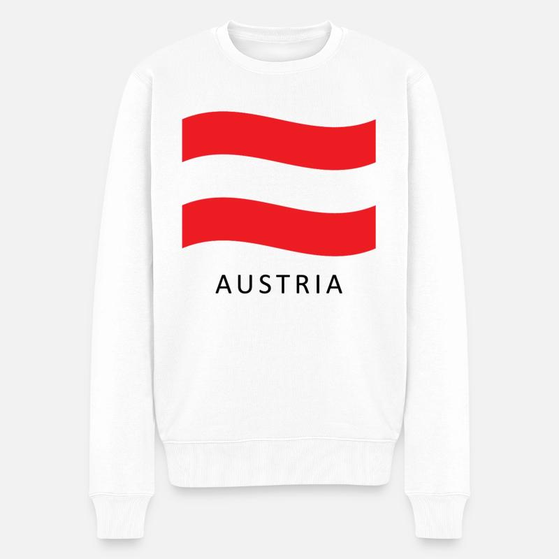 Drapeau Autriche - Cadeau autriche - Austria - Pull Premium bio Homme - blanc