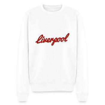 Liverpool - Männer Premium Bio Pullover - Weiß - Vorne - Thijin (182cm)