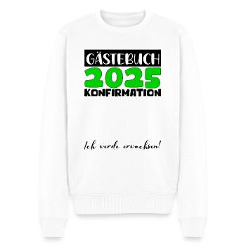 Confirmation 2025 Guestbook Decoration Girls Boys - Men's Premium Organic Jumper - white - Front - Thijin (182cm)