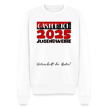 Jugendweihe 2025 Gästebuch Geschenk Mädchen Jungen - Männer Premium Bio Pullover - Weiß - Vorne - Thijin (182cm)