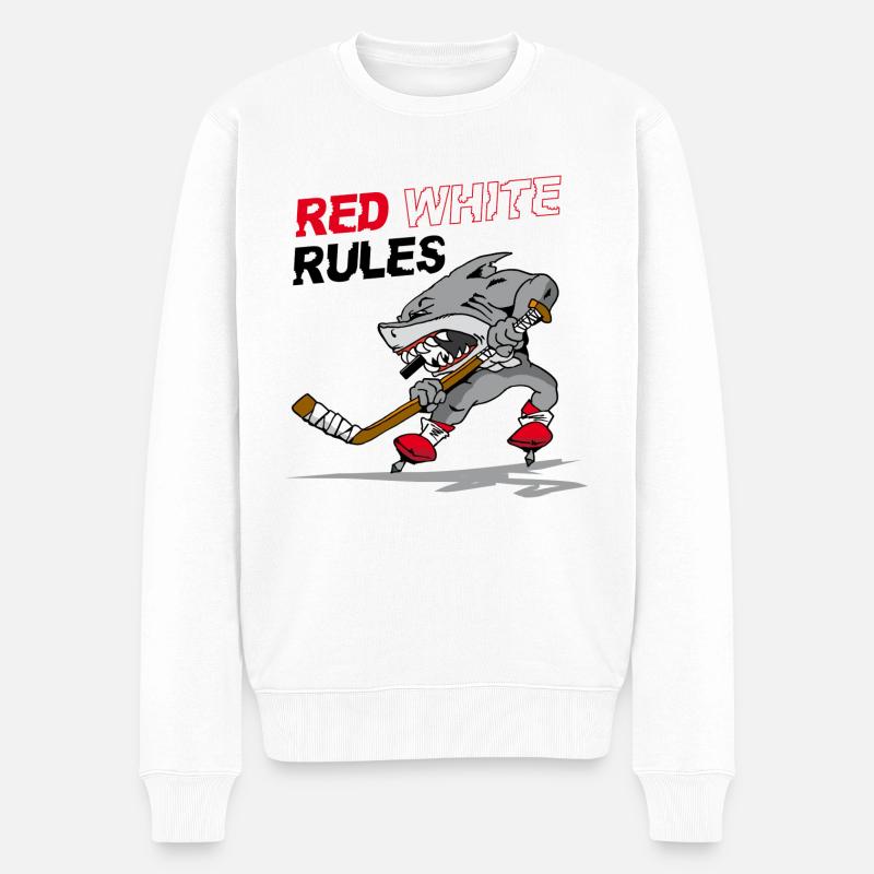 Règles Rouge Blanc - Pull Premium bio Homme - blanc