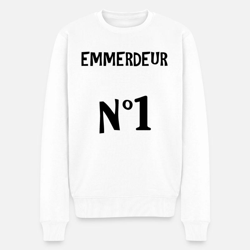 emmerdeur 1 - Pull Premium bio Homme - blanc