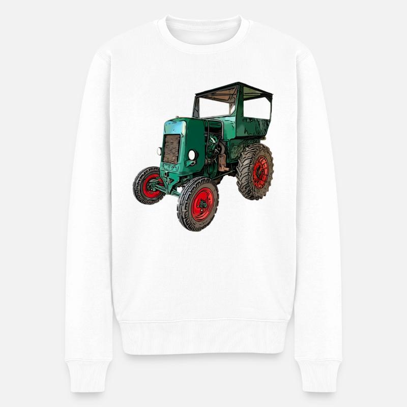 Traktor DDR Aktivist RS03 - Männer Premium Bio Pullover - Weiß