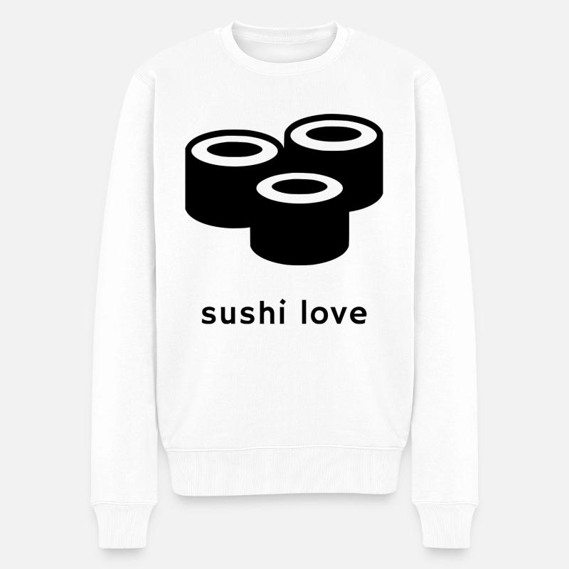 Sushi - Männer Premium Bio Pullover - Weiß