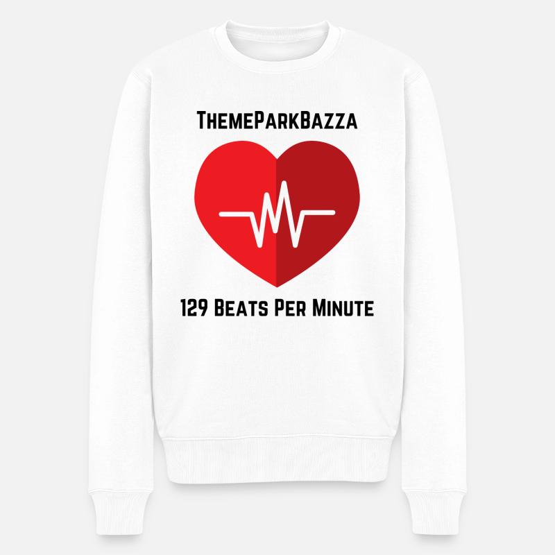 ThemeParkBazza 129 BPM - Pull Premium bio Homme - blanc