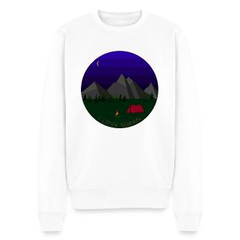 I love camping - Männer Premium Bio Pullover - Weiß - Vorne - Thijin (182cm)