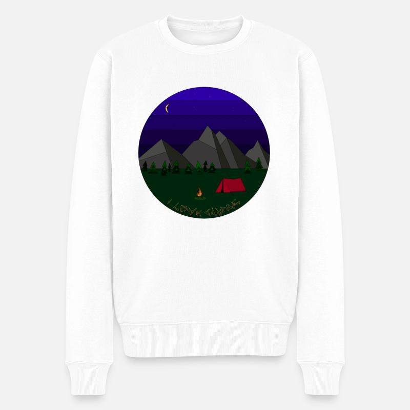 J’adore le camping - Pull Premium bio Homme - blanc