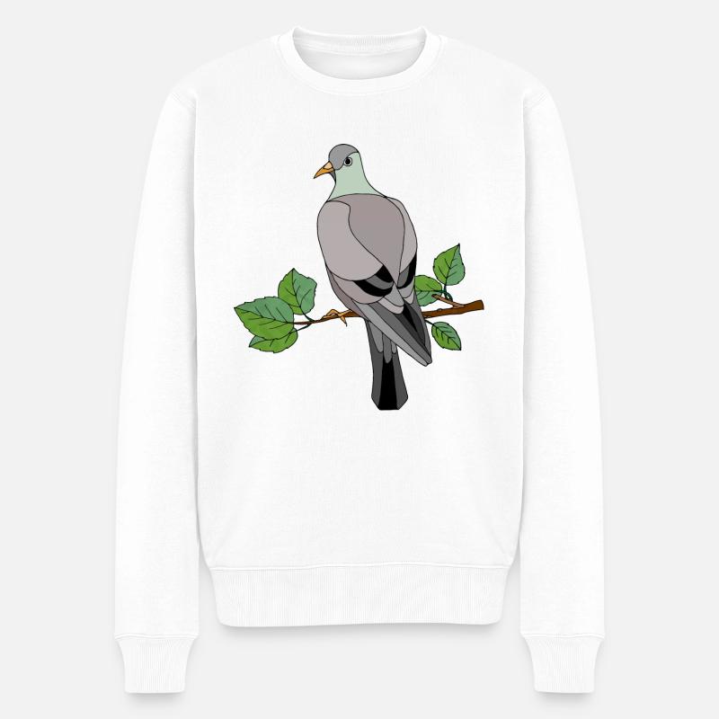 Oiseau - Pull Premium bio Homme - blanc