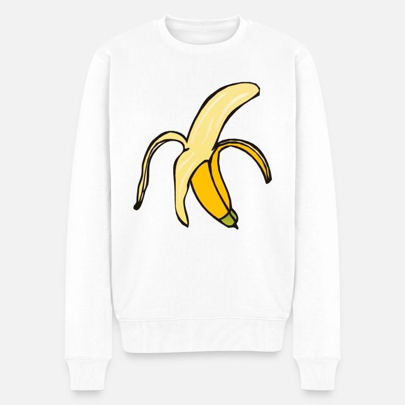 banane 3 A - Pull Premium bio Homme - blanc