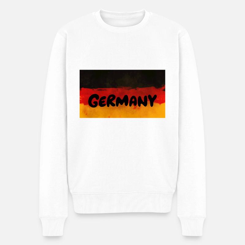 Deutschland - Männer Premium Bio Pullover - Weiß