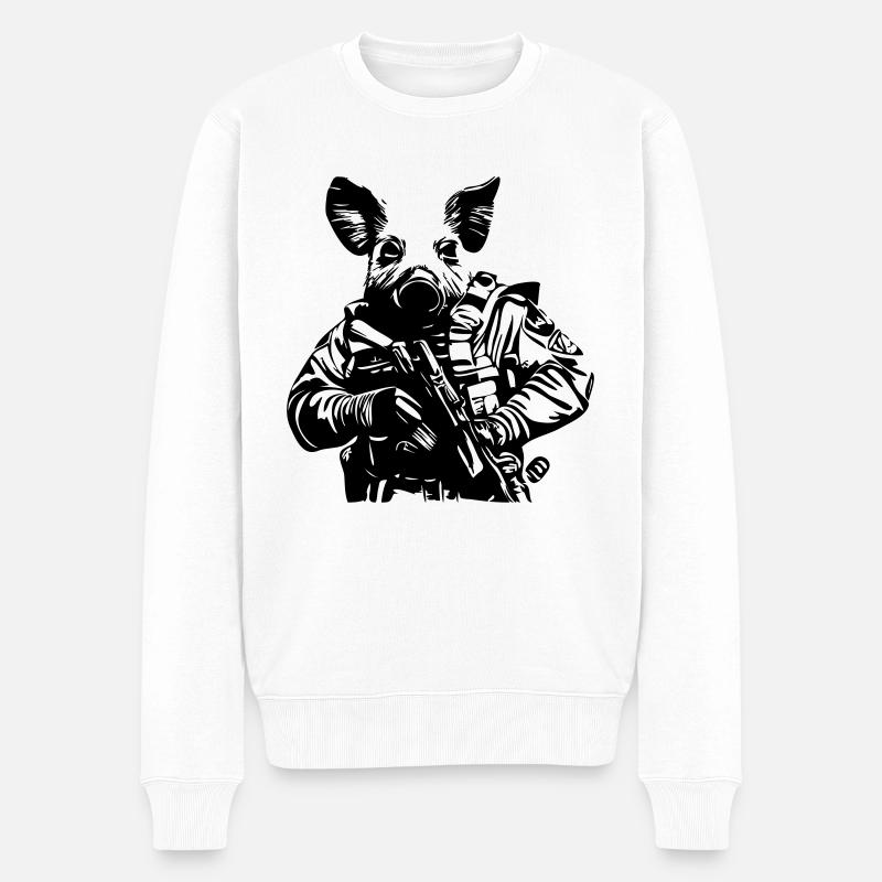 Cochon Taureau - Pull Premium bio Homme - blanc