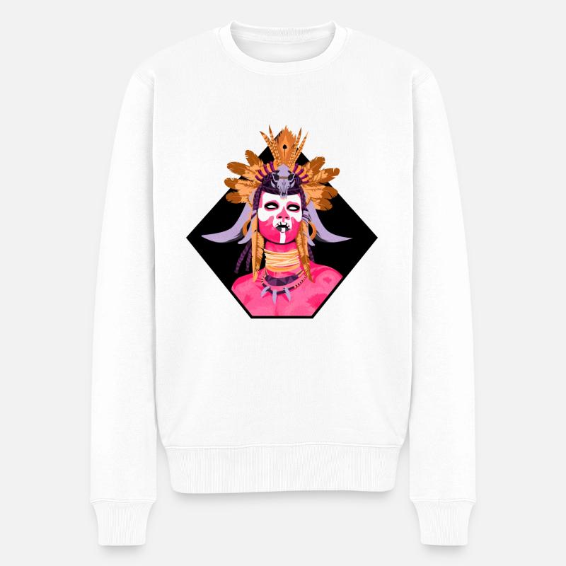 CRÂNE - Pull Premium bio Homme - blanc