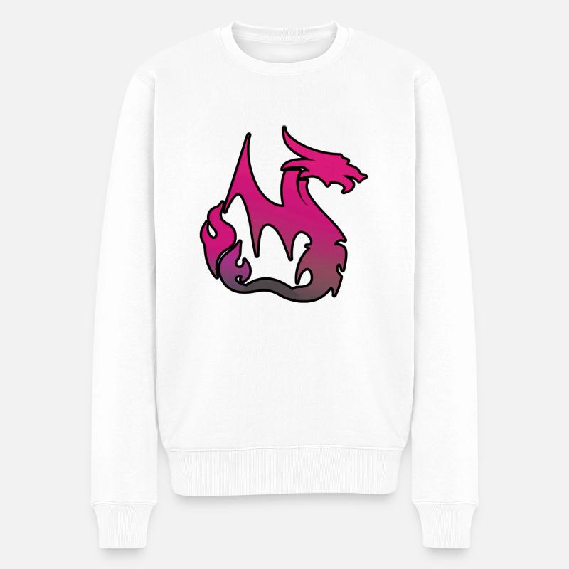 Dragon Rose - Pull Premium bio Homme - blanc