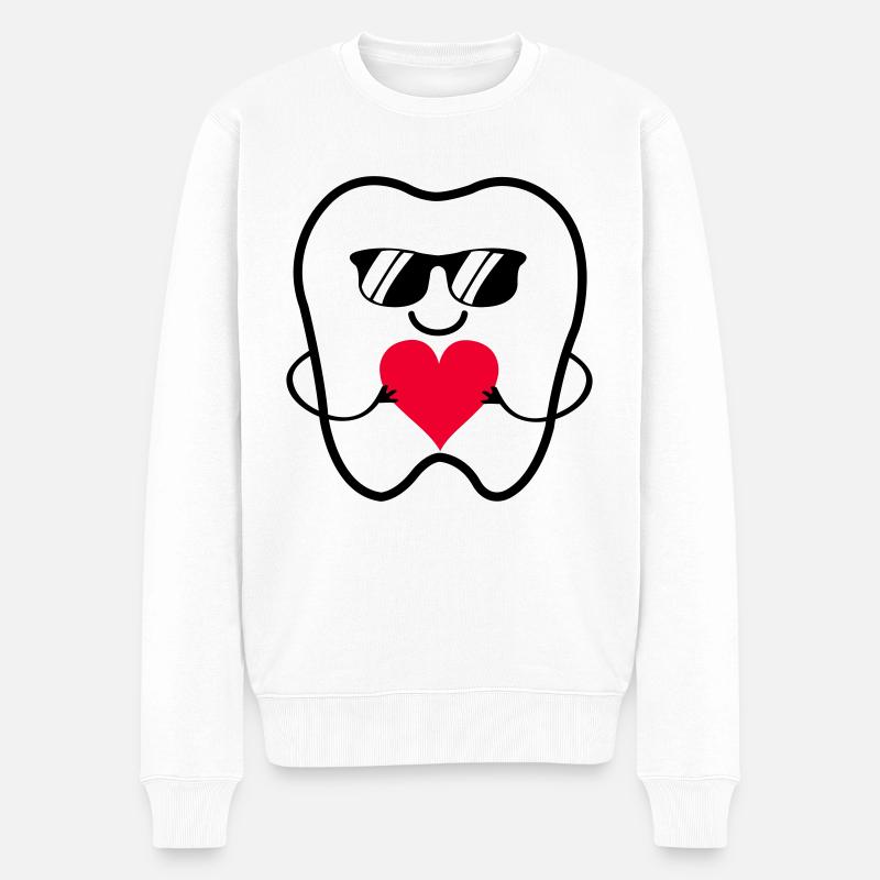 Lunettes de soleil Zahn Smile - Pull Premium bio Homme - blanc
