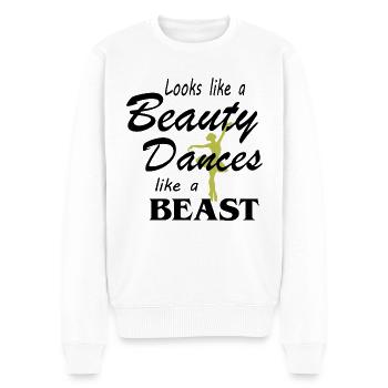 Dancing Dance Music - Männer Premium Bio Pullover - Weiß - Vorne - Thijin (182cm)