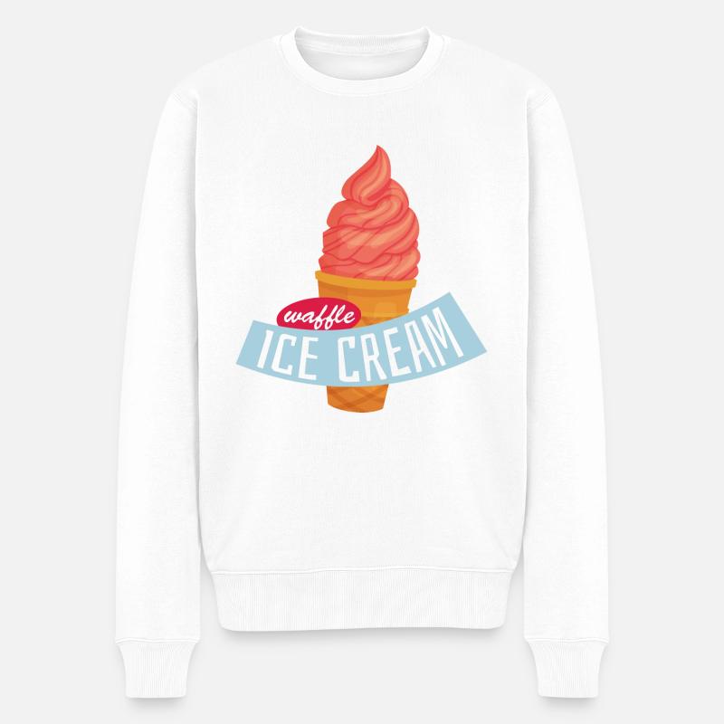 Sommer - Männer Premium Bio Pullover - Weiß