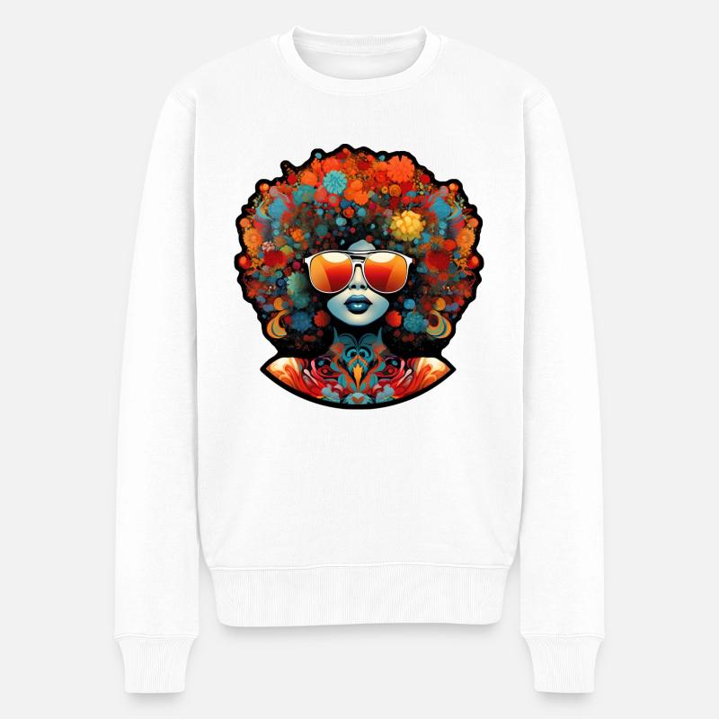 La FunkFleurie - Männer Premium Bio Pullover - Weiß