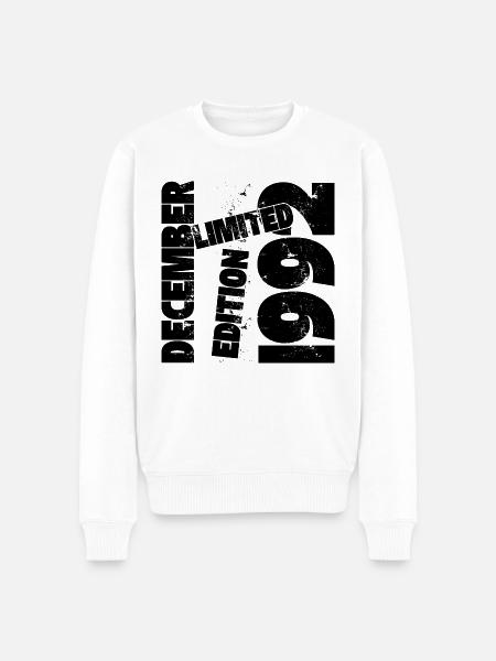 DEZEMBER 1992 LIMITIERTE AUFLAGE - Männer Premium Bio Pullover - Weiß
