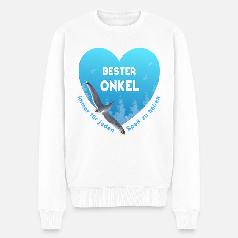 meilleur oncle - Pull Premium bio Homme - blanc