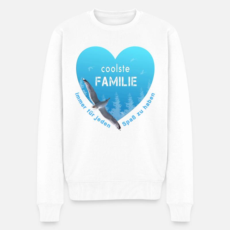coolste Familie - Männer Premium Bio Pullover - Weiß