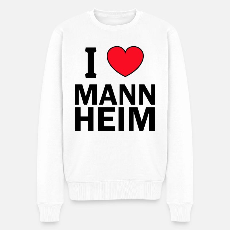 Mannheim Monnem Mannheimat - Pull Premium bio Homme - blanc