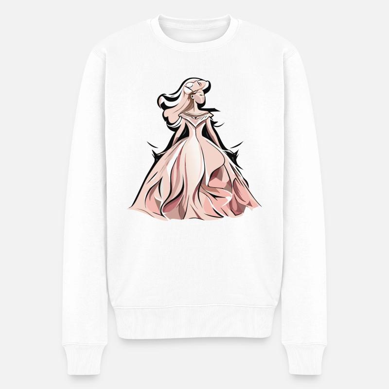 prinzessin - Männer Premium Bio Pullover - Weiß