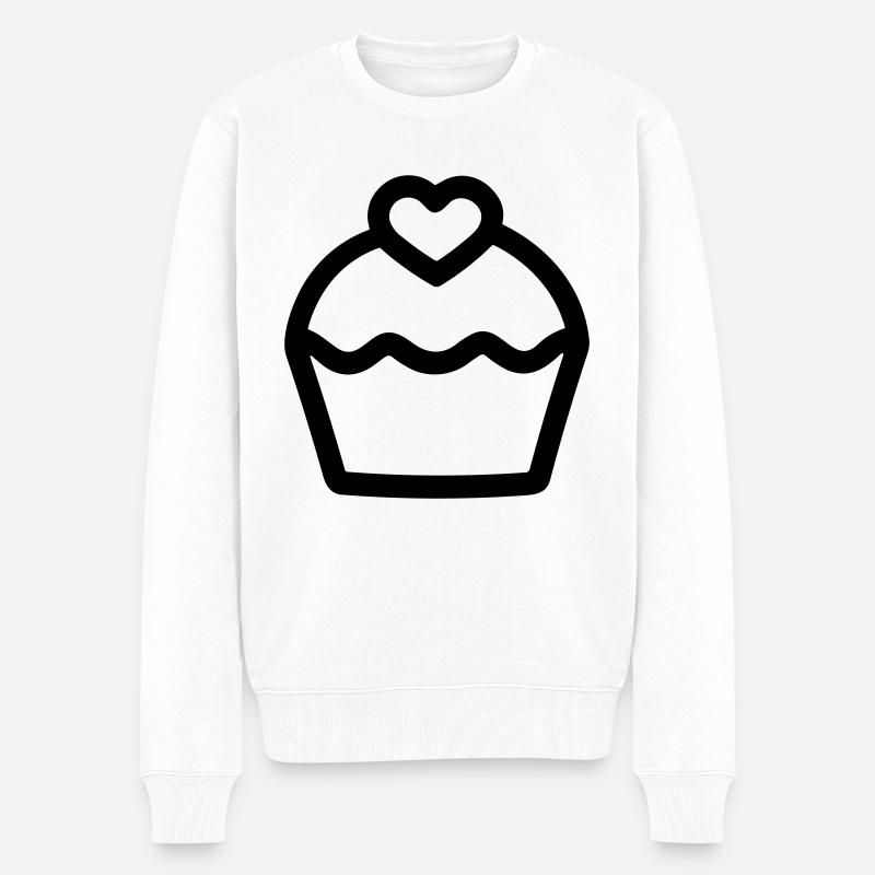 Cupcake - Männer Premium Bio Pullover - Weiß