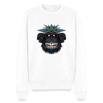 Tiki Chimpanzé - Pull Premium bio Homme - blanc - Devant - Thijin (182cm)