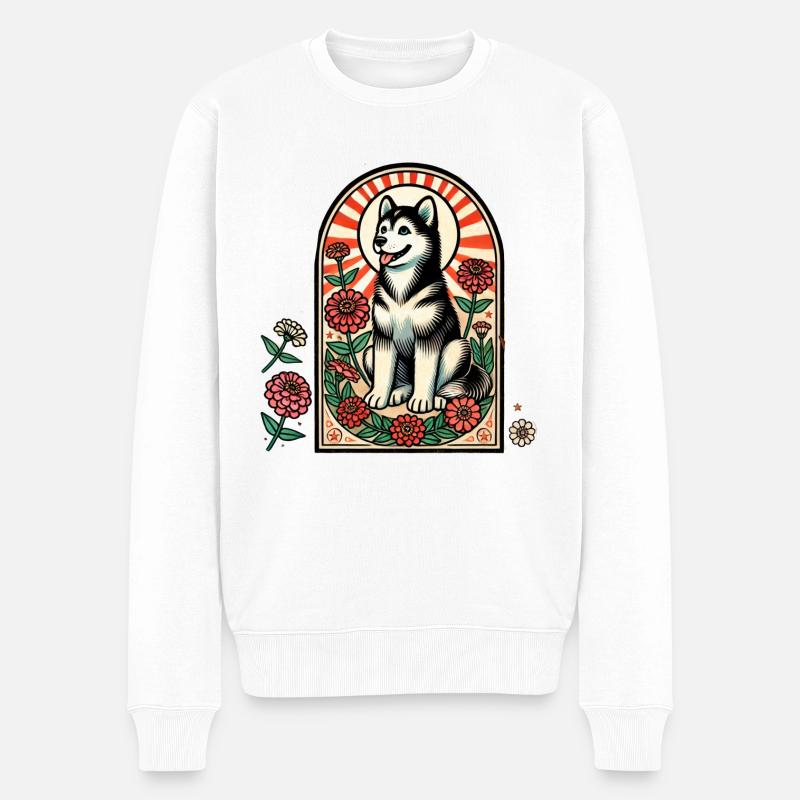 Malamute d’Alaska - Pull Premium bio Homme - blanc