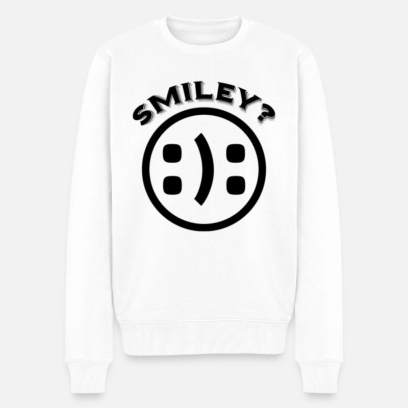 Schroedinger Lachen - Männer Premium Bio Pullover - Weiß