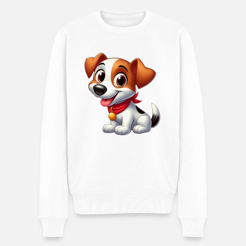 Foxterrier 6 - Männer Premium Bio Pullover - Weiß