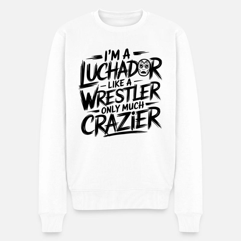 Lutte Lucha Libre - Légende Masquée - Pull Premium bio Homme - blanc