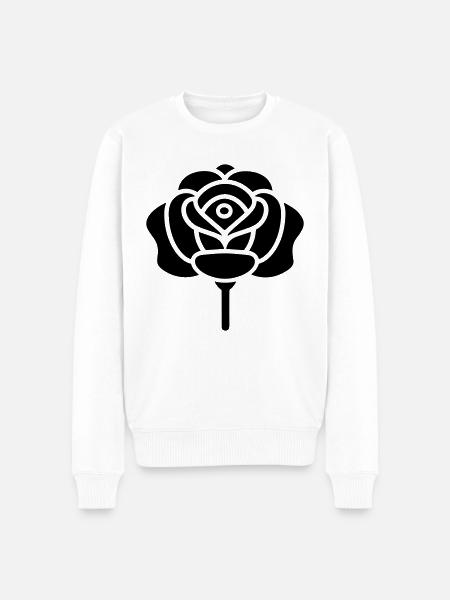 Pink Flower - Men's Premium Organic Jumper - white