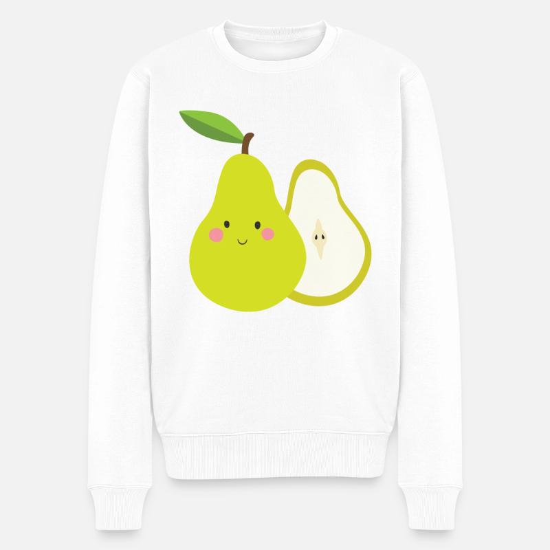 Birne - Männer Premium Bio Pullover - Weiß