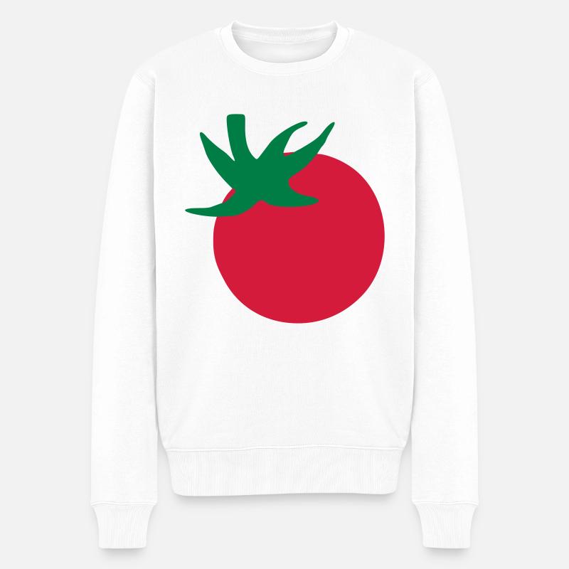 tomate - Pull Premium bio Homme - blanc