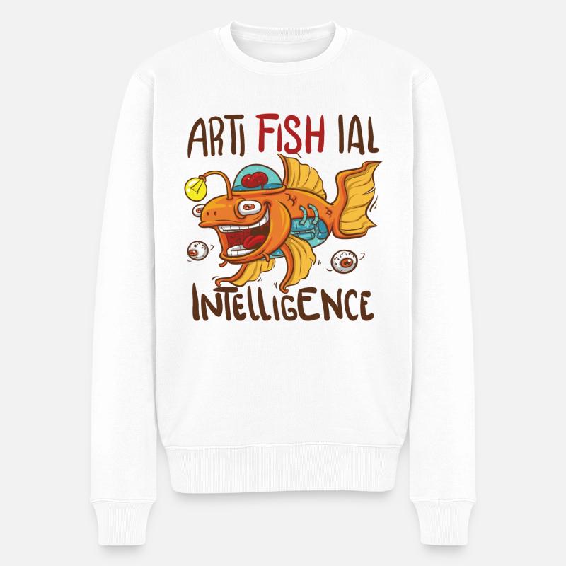 Künstliche Intelligenz - KI | AI - Männer Premium Bio Pullover - Weiß
