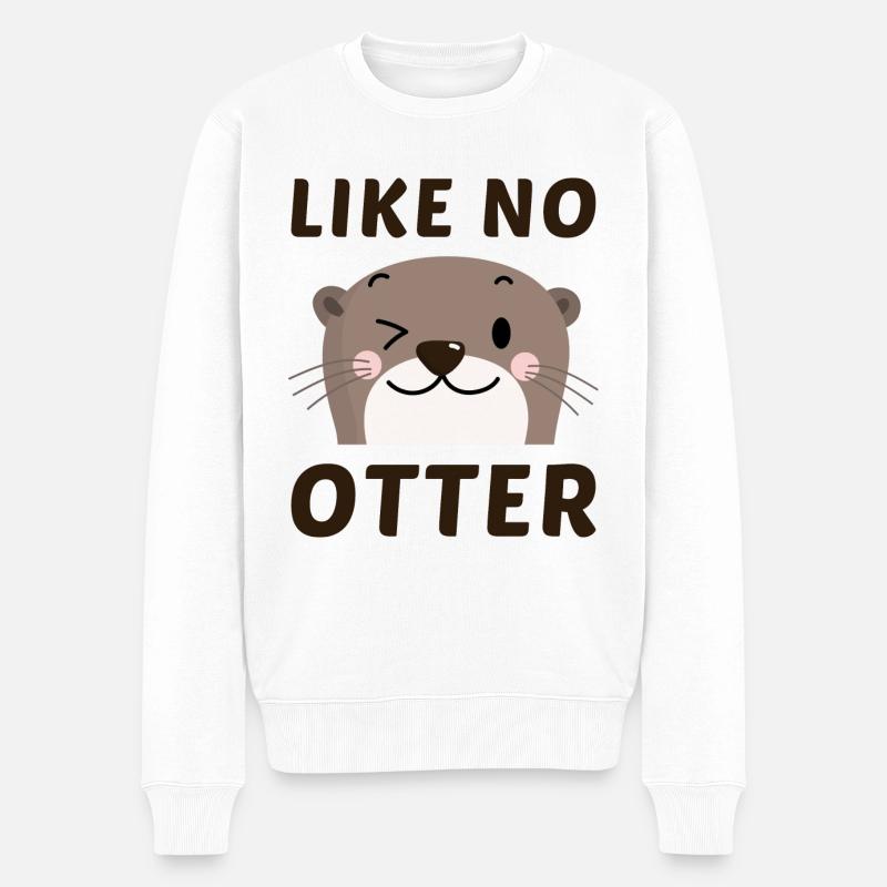 Comme No Otter - Pull Premium bio Homme - blanc