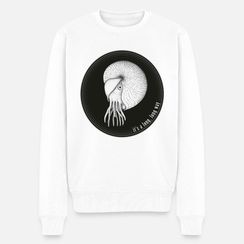 Kopffüßer, unterwegs - Männer Premium Bio Pullover - Weiß