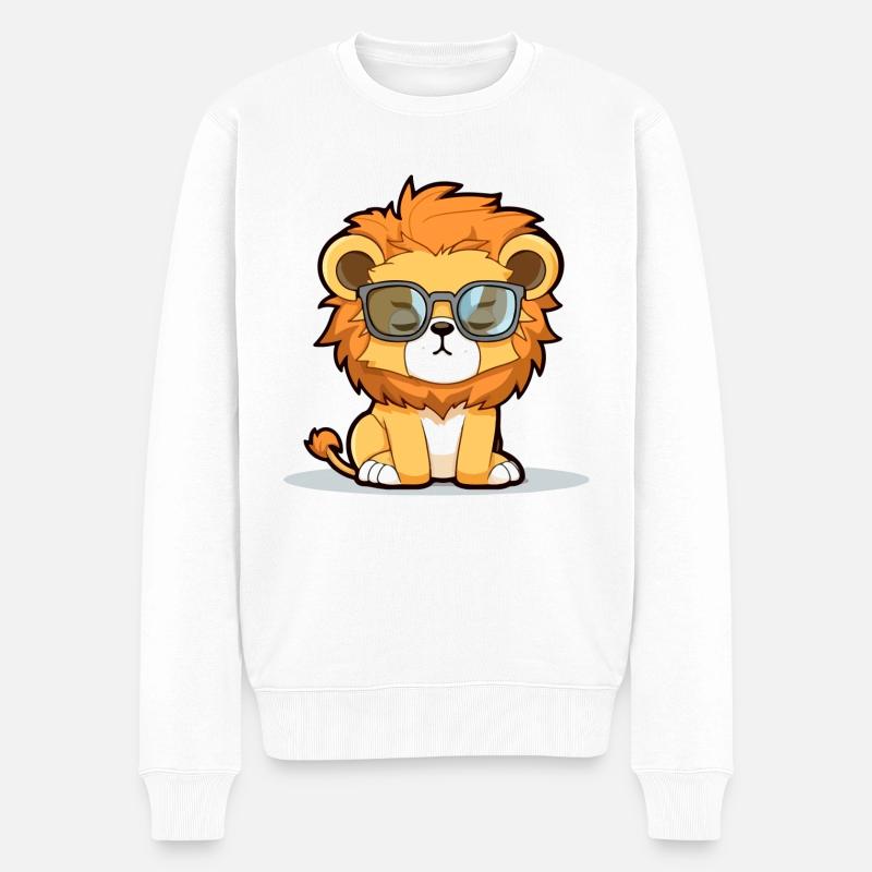 Lex le lion - Pull Premium bio Homme - blanc