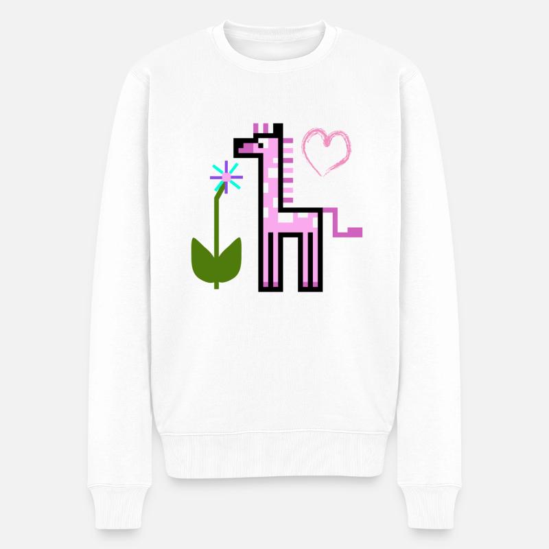 GirafeRose - Pull Premium bio Homme - blanc