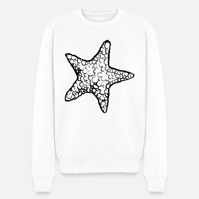 Meerestiere - Männer Premium Bio Pullover - Weiß