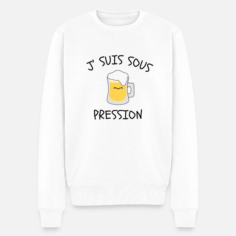 J'suis sous pression - Pull Premium bio Homme - blanc