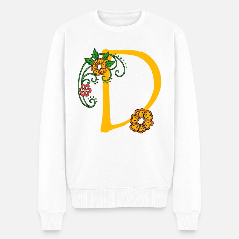 Fleur 30 D - Pull Premium bio Homme - blanc