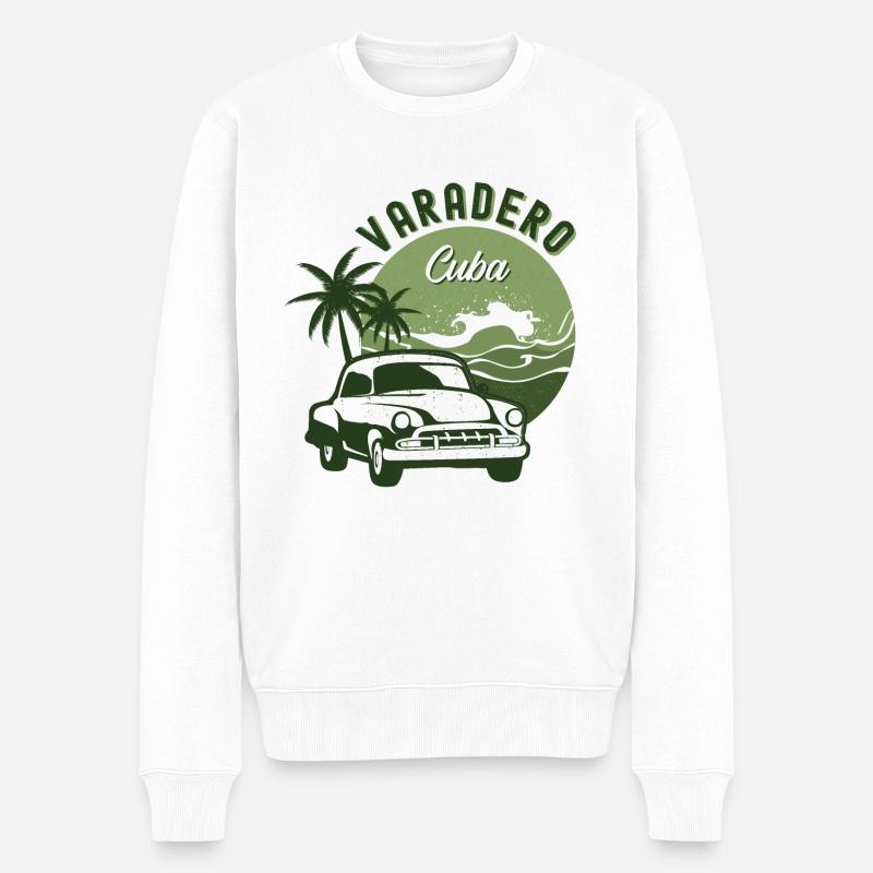 Varadero Beach - Männer Premium Bio Pullover - Weiß