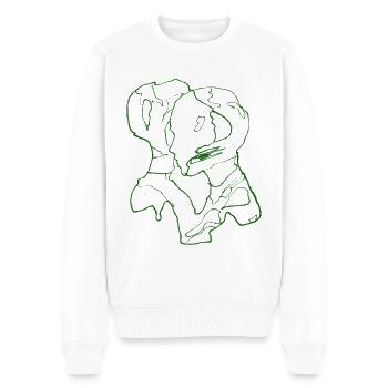 verschmolzene Liebende ohne Text - Männer Premium Bio Pullover - Weiß - Vorne - Thijin (182cm)