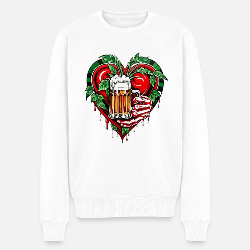 J’adore la bière - Pull Premium bio Homme - blanc